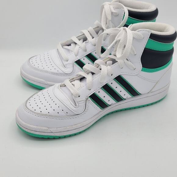 adidas Originals Top Ten RB white green kids size 6.5 - Picture 4 of 9